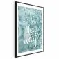 Plakat New day 21x30 cm z ramą czarną z marginesem | MIRAT.