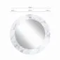 Lustro okrągłe MORENA WHITE MARBLE 80cm biały marmur na szkle I sklep meblowy MIRAT.
