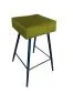Hoker OLIMP BL VELVET oliwkowy na metalowych nogach | MIRAT. w stylu GLAMOUR, LOFT kolekcja