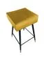 Hoker OLIMP VELVET GOLD musztardowy/curry tapicerowany aksamitem | MIRAT. w stylu GLAMOUR kolekcja