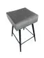 Hoker OLIMP VELVET szary tapicerowany aksamitem do kuchni | MIRAT. w stylu GLAMOUR, LOFT kolekcja