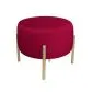 Pufa WILFRED MG VELVET bordowa/złota glamour| MIRAT. styl GLAMOUR