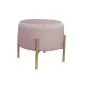 Pufa WILFRED MG VELVET jasnoróżowa/złota glamour | MIRAT. styl GLAMOUR