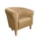 Fotel DRAWA 1 BL VELVET beżowy tapicerowany | MIRAT. w stylu GLAMOUR kolekcja
