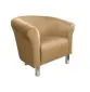 Fotel DRAWA 1 BL VELVET beżowy tapicerowany | MIRAT. w stylu GLAMOUR kolekcja