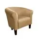 Fotel DRAWA 1 BL VELVET beżowy tapicerowany | MIRAT. w stylu GLAMOUR kolekcja