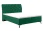 Łóżko kontynentalne BETAFO 140 zielone velvet z pojemnikiem do sypialni | MIRAT. styl GLAMOUR