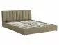 Łóżko tapicerowane MONTREAL VELVET 160x200 beżowe z pojemnikiem z podnośnikami gazowymi I sklep meblowy MIRAT. styl GLAMOUR