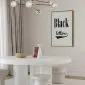 Plakat Black letters 40x60 cm z ramą złotą z marginesem | MIRAT.
