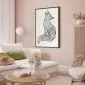 Plakat Lis w kwiaty 29,7x42 cm z ramą czarną bez marginesu | MIRAT.