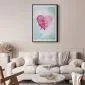 Plakat akwarelowe serce 40 x 60 cm z ramą czarną | MIRAT. kolekcja n-B-0031-ao-a