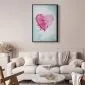 Plakat akwarelowe serce 60 x 90 cm z ramą czarną | MIRAT.  kolekcja n-B-0031-ao-a