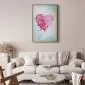 Plakat akwarelowe serce 21 x 30 cm z ramą złotą | MIRAT.  kolekcja n-B-0031-ao-a