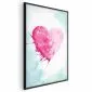 Plakat akwarelowe serce 60 x 90 cm z ramą czarną | MIRAT.  kolekcja n-B-0031-ao-a