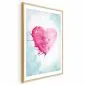 Plakat akwarelowe serce 60 x 90 cm z ramą złotą | MIRAT. kolekcja n-B-0031-ao-a