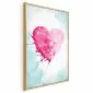 Plakat akwarelowe serce 21 x 30 cm z ramą złotą | MIRAT.  kolekcja n-B-0031-ao-a
