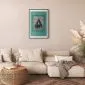 Plakat Para na łodzi 21x30 cm z ramą czarną z marginesem | MIRAT.