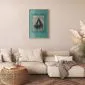 Plakat Para na łodzi 40x60 cm z ramą złotą bez marginesu | MIRAT.