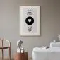 Plakat Serce i kryształty 21x30 cm z ramą złotą bez marginesu | MIRAT.