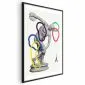 Plakat Rzut dyskiem 40x60 cm z ramą czarną z marginesem | MIRAT.