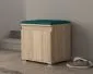 Szafka na buty z siedziskiem SINGAPUR 50 dąb sonoma/zielony I sklep meblowy MIRAT. styl LOFT, SKANDYNAWSKI