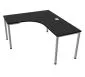 Biurko narożne EASY SPACE I-LEG LS 160x140cm czarne grafitowe I sklep meblowy MIRAT.
