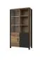 Witryna OLIN 2D3S appenzeller/czarna I sklep meblowy MIRAT. styl LOFT kolekcja OLIN