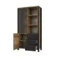 Witryna OLIN 2D3S appenzeller/czarna I sklep meblowy MIRAT. styl LOFT kolekcja OLIN