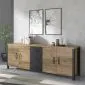 Komoda OLIN 4D3S appenzeller/czarna I sklep meblowy MIRAT. styl LOFT kolekcja OLIN