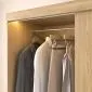 Szafa przesuwna SELLY BOX 180cm dąb bielony z szufladami, półkami i drążkami I sklep meblowy MIRAT.