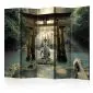 Parawan akustyczny Orient 225x172 cm 5-częściowy zielony | MIRAT.