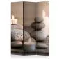 Parawan dwustronny Orient 135x172 cm 3-częściowy beżowy | MIRAT.