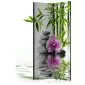 Parawan dwustronny Orient 135x172 cm 3-częściowy szary | MIRAT.