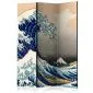 Parawan dwustronny Orient 135x172 cm 3-częściowy biały | MIRAT.