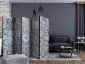 Parawan jednostronny Orient 225x172 cm 5-częściowy szary | MIRAT.