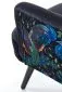 Fotel do salonu PAGONI VELVET czarny tapicerowany dekoracyjną tkaniną | MIRAT. styl LOFT