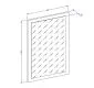 Lustro do przedpokoju CROSS 40x60cm białe prostokątne I sklep meblowy MIRAT.  kolekcja HV-CROSS
