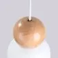 Lampa wisząca PEKKA 3P biała/naturalne drewno kule | sklep MIRAT kolekcja pekka