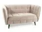Sofa CASTELLO VELVET 2 beżowa tapicerowana do salonu | MIRAT. styl GLAMOUR, LOFT kolekcja CASTELLO
