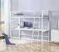 Metalowe łóżko piętrowe DOLCE 90x200 białe z biurkiem I sklep meblowy MIRAT. styl SKANDYNAWSKI