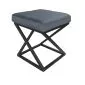Pufa ZAZU 2 BL VELVET ciemnoszara na metalowym stelażu | MIRAT. styl LOFT