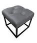 Pufa CHARLIE BL VELVET ciemnoszara na metalowych nogach | MIRAT. w stylu GLAMOUR, LOFT kolekcja