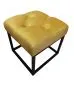 Pufa CHARLIE MG VELVET musztardowa/curry na metalowych nogach | MIRAT. w stylu GLAMOUR, LOFT kolekcja