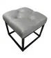 Pufa CHARLIE MG VELVET szara na metalowych nogach w stylu loft | MIRAT. w stylu GLAMOUR, LOFT kolekcja