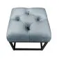 Pufa CHARLIE BL VELVET szara na metalowych nogach | MIRAT. w stylu GLAMOUR, LOFT kolekcja