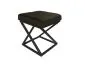Pufa ZAZU 2 MG VELVET brązowa na metalowym stelażu | MIRAT. styl LOFT