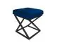 Pufa ZAZU 2 MG VELVET granatowa z przeszyciami tapicerowana aksamitem | MIRAT. styl LOFT