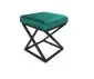 Pufa ZAZU 2 MG VELVET morska na czarnej podstawie | MIRAT. styl LOFT