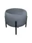 Pufa WILFRED BL VELVET ciemnoszara na metalowych nogach | MIRAT. styl GLAMOUR, LOFT