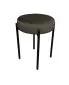 Taboret TORIN MG VELVET brązowy na metalowych nogach | MIRAT.